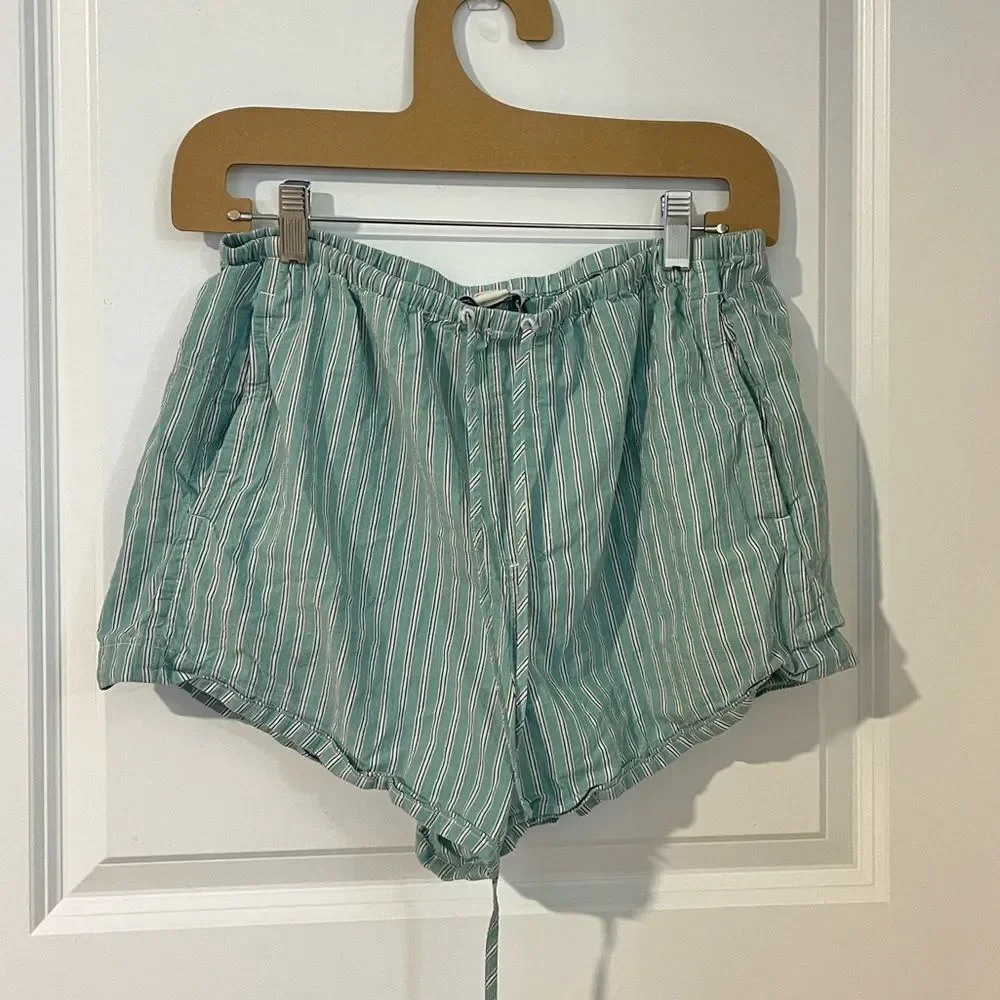 Madewell Poplin Cotton Shorts - Dusty Verdigris- small
